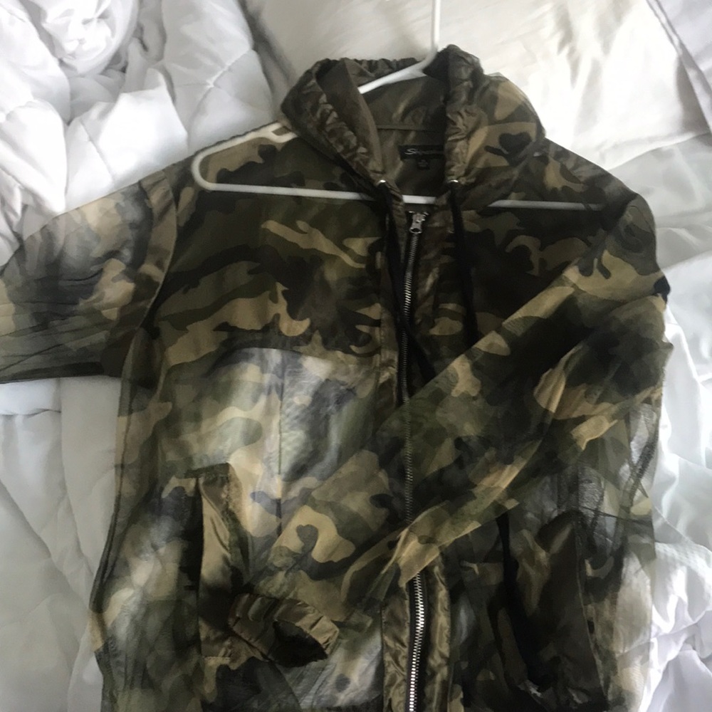 Camo See-through Jacket Medium